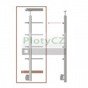 Sloupek nerez k zábradlí D42,4/4xd12/H900mm,AISI304,VNITŘNÍ kotvení, průběžný
