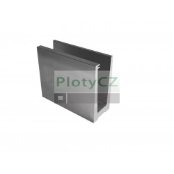 Kotvící hliníkový profil ,,vrchní" pro sklo, 121x45x2500 AL/ELOX/Satin, 1,7kN