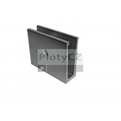 Kotvící hliníkový profil ,,boční" pro sklo 120x47x5000 AL/ELOX/S