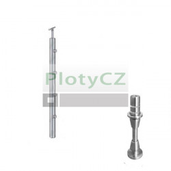 Sloupek nerez k zábradlí D42,4/4xd12/H900mm, AISI304, bez spodní příruby a rozety