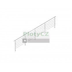 Zábradlí nerezové pro schody D42,4/5xD12, H1000mm, L6000mm, A/ZBS100-6000