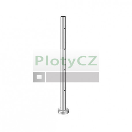 Nerezový sloupek D42,4x2/4xM5/H900mm, AISI304, brusK320, A-VS90-4xM5