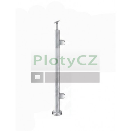 Sloupek k zábradlí - sklo, VK-rovné AISI304, D42,4/2xmodel