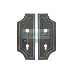 Štít zdobený bránový-sada 280x110, t2, d22mm, 90mm